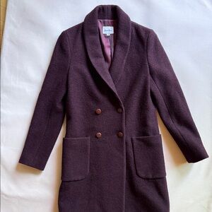 Burgundy Long Coat by Steven Alan